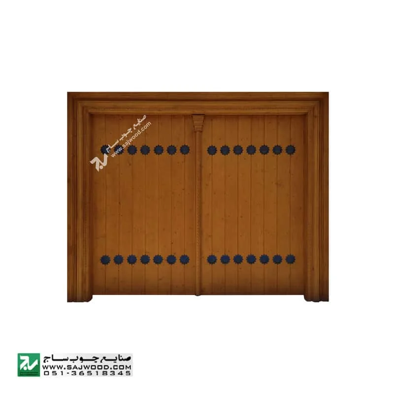 درب چوبی سنتی صنایع چوب ساح مدل S13 با طراحی ایرانی اصیل
