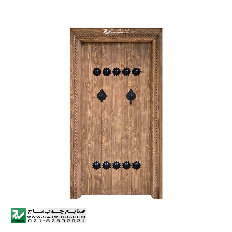 درب چوبی سنتی کوبه دار مدل S14